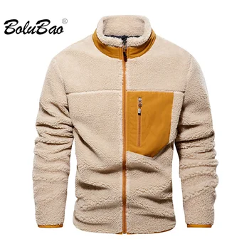 BOLUBAO 2023, уличная повседневная куртка для мужчин, теплое пальто из овечьего флиса из чистого хлопка, Высококачественная дизайнерская куртка для мужчин