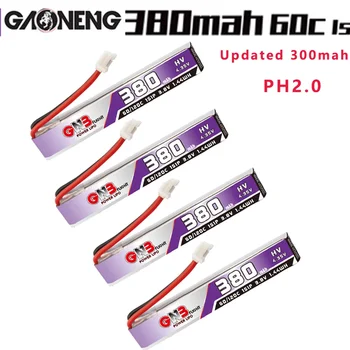 Gaoneng GNB 380mAh 1S 3,8V 60C PH2.0 Штекер 4,35V Lipo Аккумулятор для UK65 US65 Happymodel Mobula7 Snapper BetaFPV 65S Drone