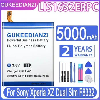 GUKEEDIANZI Для Sony LIS1632ERPC Аккумулятор Для Sony Xperia XZ Dual Sim F8332 5000 мАч Аккумуляторы + Бесплатные Инструменты
