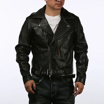 JY900, азиатский размер, мужская тонкая винтажная куртка Storm Rider из натуральной итальянской тосканской коровьей кожи