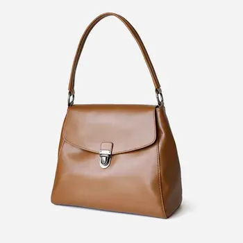 MS Ретро Женские сумки-мессенджеры, роскошная сумка из натуральной кожи с клапаном, простая женская сумка-тоут на плечо с пряжкой, модный тренд 2023 года, новинка
