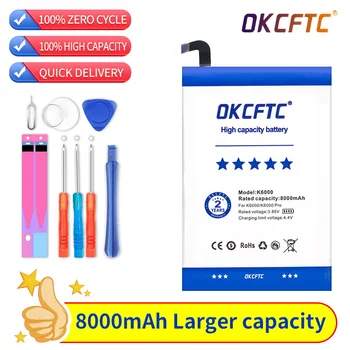 OKCFTC Оригинальный Аккумулятор емкостью 8000 мАч для Oukitel K6000/Oukitel K6000 Pro/Ulefone Power/DOOGEE T6/DOOGEE T6 Pro/Homtom HT6