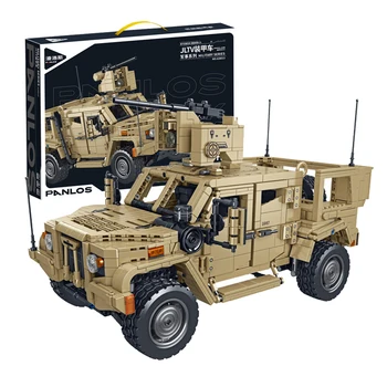 PANLOS Military JLTV Armored Vehicle Building Blocks Model MOC Technical off-road Car, Кирпичи, Игрушки для детей, Подарочный набор