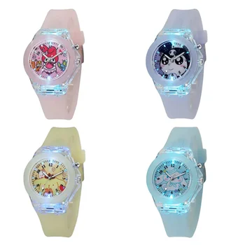 Sanrio Мультфильм Аниме Часы MelodyKuromi Kitty Cat Studentchildren'S Girls BoysGifts Кварцевая Указка Цифровые Часы Подарок На День Рождения