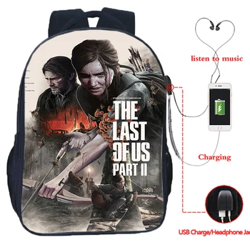 The Last of Us, Часть 2, Водонепроницаемый рюкзак с USB-зарядкой, школьные дорожные сумки для мальчиков и девочек, Подростковый Многофункциональный рюкзак для ноутбука