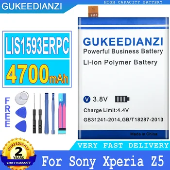 Аккумулятор GUKEEDIANZI для Sony Xperia Z5, LIS1593ERPC, Сменный аккумулятор с бесплатными инструментами, 4700 мА/ч, E6633, E6653, E6683, E6603