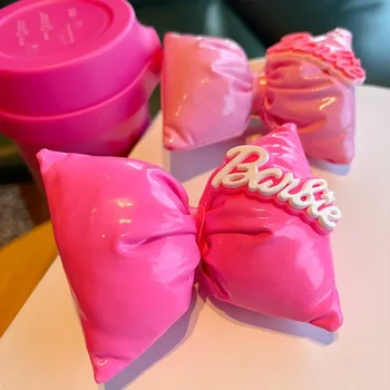 Барби Красота 3D Хлопок Заполненный Бант Шпилька Кавайная Роза Розовая Шпилька Челка Клип Сладкие Аксессуары Для Волос Для Женщин Подарок