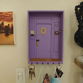 Брелок для друзей из телешоу Дверная рама Моники Фиолетовая Дверная Вешалка Украшение дома Друга Украшение стен