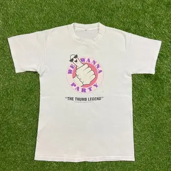 Винтажная футболка The Thumb Legend; Футболка Pure Energy; Сделано в США; Размер Xtra Large Xl; Забавная футболка с надписью; Комедийная вечеринка 1980-Х 80-х годов