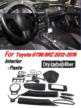 Для Toyota 86 GT86 Subaru BRZ модификация интерьера из настоящего углеродного волокна, полный набор декоративных наклеек на центральную консоль