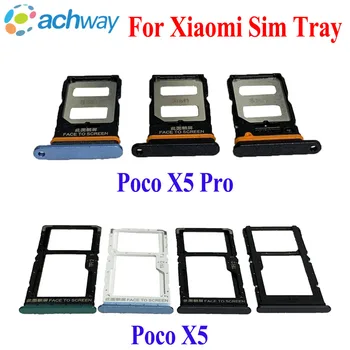 Для Xiaomi Poco X5 Pro Лоток Для SIM-карт + Слот Для Держателя Лотка для карт Micro SD Гнездо Адаптера Для Xiaomi Poco X5 Запасные Части 1шт