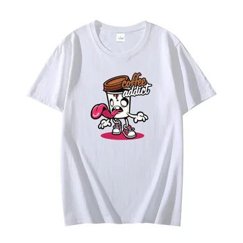 Забавные футболки с милым рисунком, хлопковая футболка для мужчин, футболки с рисунком, футболки с коротким рукавом, летняя мужская одежда