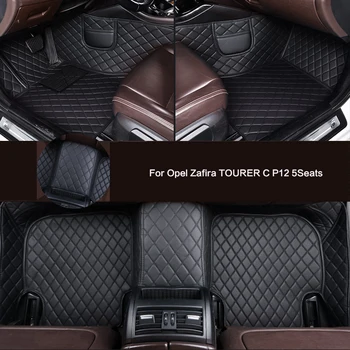 Изготовленные на Заказ Автомобильные Коврики Для Пола Специальный Кожаный Ковер Водонепроницаемые И Нескользящие Автомобильные Аксессуары Для Opel Zafira TOURER C P12 5Seats