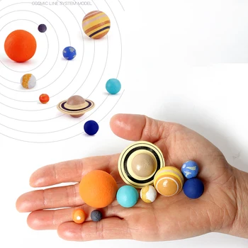 Имитация пластика Солнечная система Космическая Планетная система Фигурки модели Вселенной Учебные материалы Научные развивающие игрушки 9шт