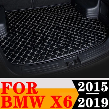 Коврик в багажник автомобиля для BMW X6 2015 2016 2017 2018 2019 Задний грузовой лайнер Задний багажный лоток защитная накладка для багажа Автомобильный ковер Детали интерьера