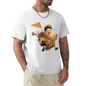 Мужская модная футболка, хлопковый топ, мужские футболки, летняя футболка, футболки Russell Up, футболки на заказ, мужские высокие футболки.