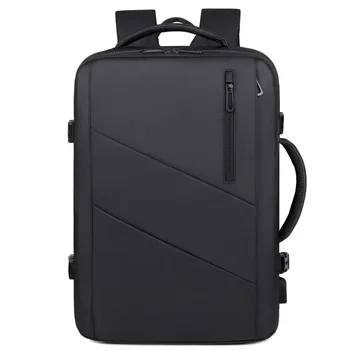 Мужской деловой рюкзак большой емкости, мужские сумки с возможностью расширения, водонепроницаемые 15,6-дюймовые рюкзаки для ноутбуков
