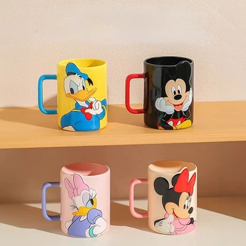 Мультяшная анимация Диснея, Микки Маус, Дональд Дак, Дейзи, Керамическая кружка, чашка для воды, кофейная чашка, подарок на день рождения