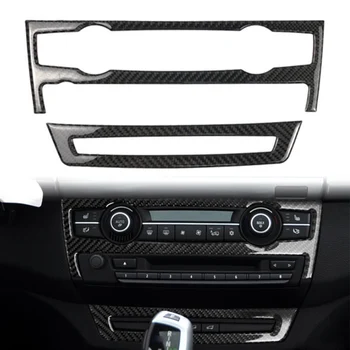 Накладка на панель переключателя среднего воздухоотвода автомобиля из углеродного волокна для BMW E70 E71 X5 X6 2008 2009 2010 2011 2012 2013