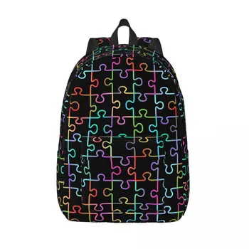 Неоновые пазлы в стиле радуги для подростков, школьные сумки для студентов, игровой рюкзак-головоломка для начальной школы, путешествия в колледж