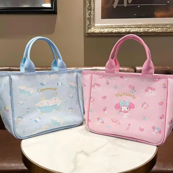 Новый Kawaii Sanrio Аниме Mommy Bag Cute My Melody Kuromi Cinnamoroll Мультфильм Большая Емкость Портативная Сумка для Покупок Подарки для Девочек