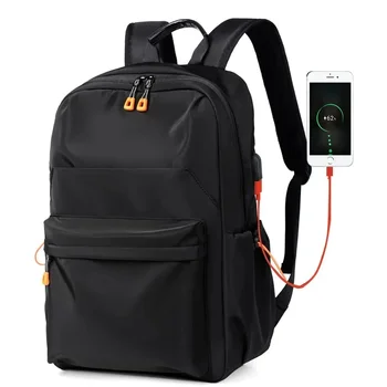 Оксфордский мужской рюкзак для ноутбука 15,6 дюймов, Многофункциональная USB-зарядка, школьные сумки для студентов кампуса, колледжа