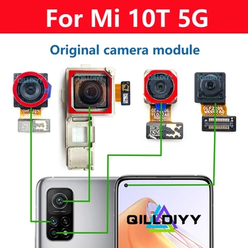Оригинал Для Xiaomi Mi 10T 5G 10 T Фронтальная Камера для Селфи С Видом Сзади Модуль Камеры Заднего Вида Задняя Сторона Гибкий Кабель Основная Сверхширокая Макросъемка