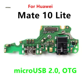 Оригинальная плата зарядки для Huawei Mate 10 Lite micro USB 2.0, Микрофонный модуль с разъемом OTG (RNE-L01, RNE-L21, RNE-L23)