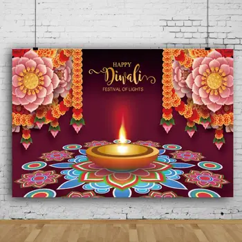 Прочное украшение для вечеринки Дивали, Красочный праздничный фон для Дивали, яркие украшения для вечеринки, Фотофон для счастливого Дивали