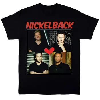 Редкая футболка Nickelback Band, черная футболка S-5XL H1086