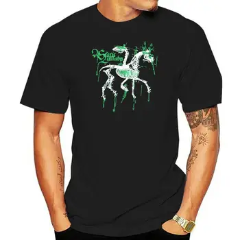 Статичная колыбельная с лошадиными скелетами, черная футболка большого размера, новый официальный товар группы