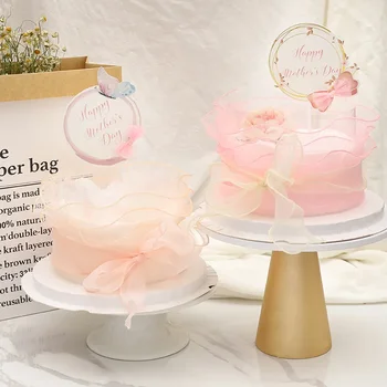 топпер ко Дню матери для торта Розовый бант цветы аксессуары для украшения торта топперы с бантом для кексов