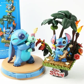 Фигурки Disney 11-18 см, куклы Lilo & Stitch Scrump и праздничные игрушки D-select 004 из ПВХ с мультяшными украшениями