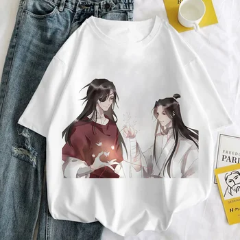Футболка с графическим принтом Tian Guan Ci Fu, Женская Эстетическая Белая Одежда в стиле Харадзюку, Топы 2023, Новая Летняя Мода Y2k, Женская футболка