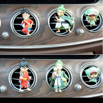 ЦЕЛЬНЫЙ Автомобильный Воздуховыпускной Духовой Зажим Monkey D Luffy Wano Country Zoro Фигурки Героев Автомобильные Подвесные Аксессуары Nami Chopper Toys