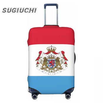 Чехол для багажа с флагом Страны Люксембург, Дорожные принадлежности для чемодана, эластичный пылезащитный чехол с принтом, Сумка-тележка, защитный чехол